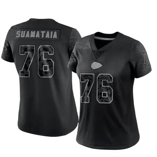 Kingsley Suamataia Kansas City Chiefs Women's Limited Reflective Nike Jersey - Black