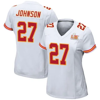 Larry Johnson Kansas City Chiefs Women's Game Super Bowl LIX Nike Jersey - White