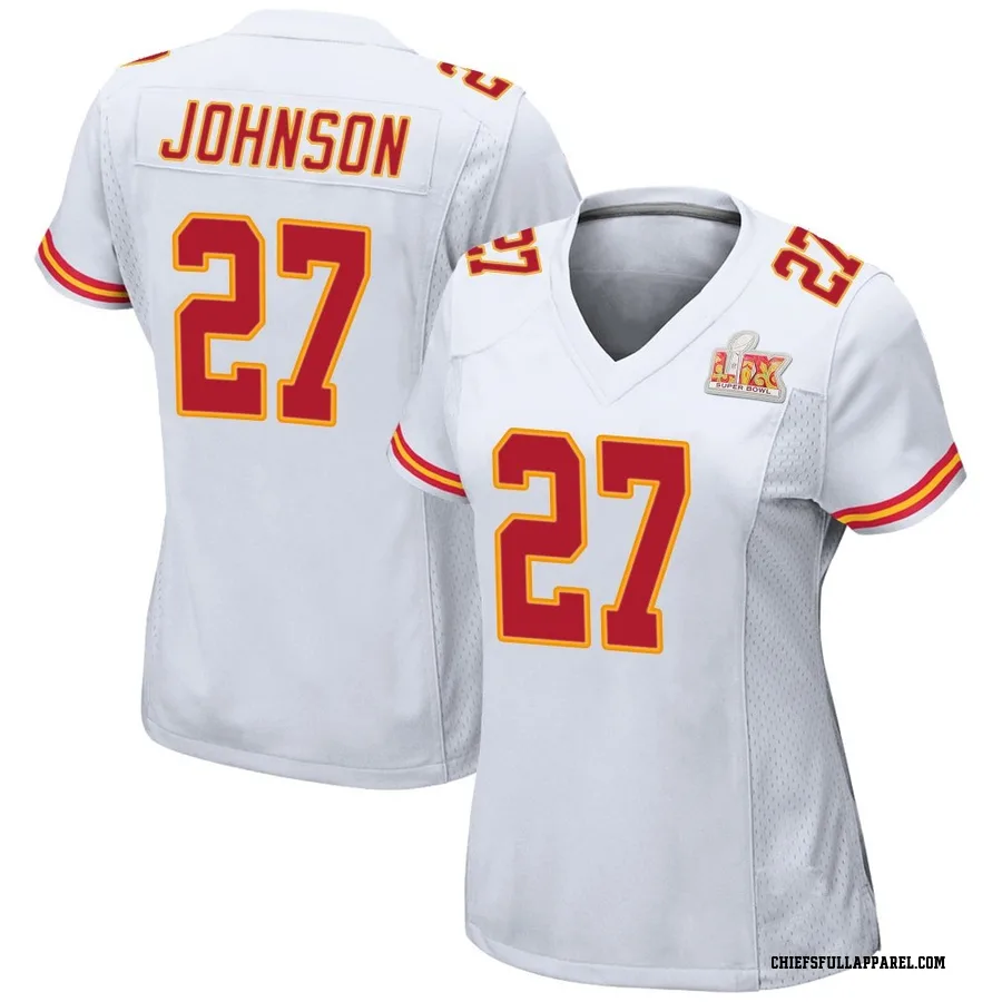 Larry Johnson Kansas City Chiefs Women's Game Super Bowl LIX Nike Jersey - White