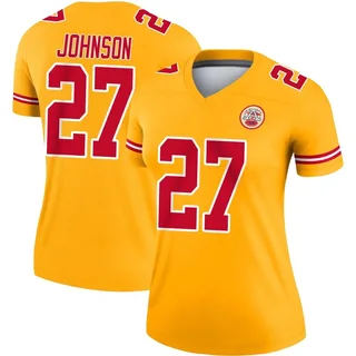 Larry Johnson Kansas City Chiefs Women's Legend Inverted Nike Jersey - Gold