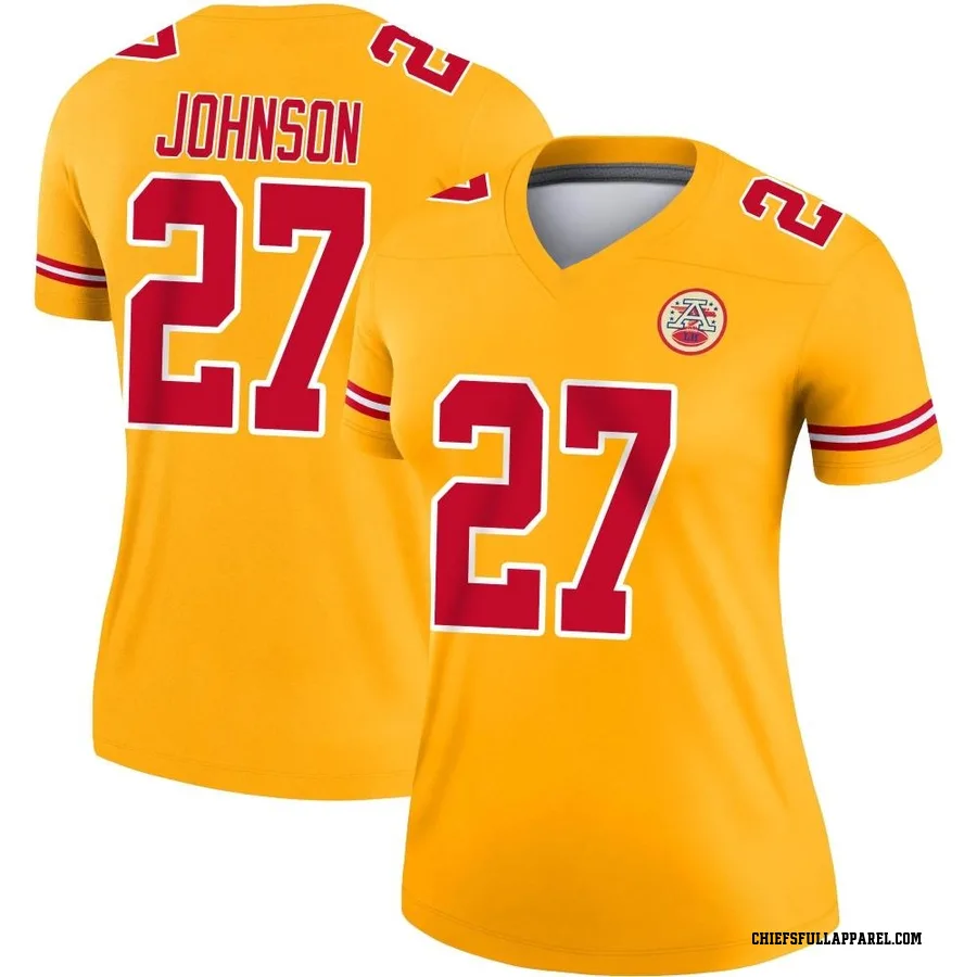 Larry Johnson Kansas City Chiefs Women's Legend Inverted Nike Jersey - Gold