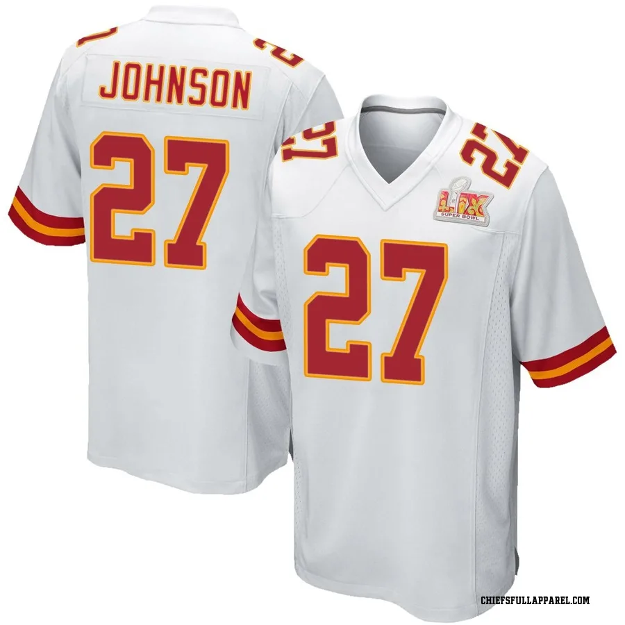 Larry Johnson Kansas City Chiefs Youth Game Super Bowl LIX Nike Jersey - White