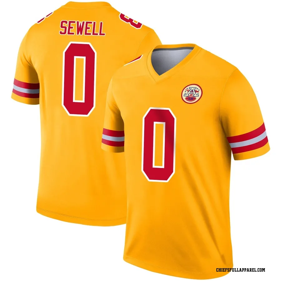 Marlen Sewell Kansas City Chiefs Men's Legend Inverted Nike Jersey - Gold