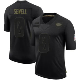 Marlen Sewell Kansas City Chiefs Men's Limited 2020 Salute To Service Nike Jersey - Black