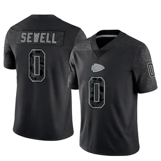 Marlen Sewell Kansas City Chiefs Men's Limited Reflective Nike Jersey - Black