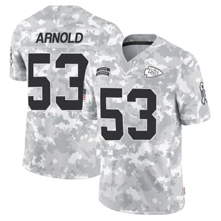 Men's Kam Arnold Kansas City Chiefs Men's Limited Arctic Camo 2024 Salute to Service Nike Jersey