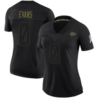 Omari Evans Kansas City Chiefs Women's Limited 2020 Salute To Service Nike Jersey - Black
