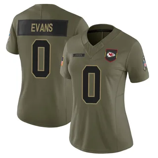 Omari Evans Kansas City Chiefs Women's Limited 2025 Salute to Service Nike Jersey - Olive