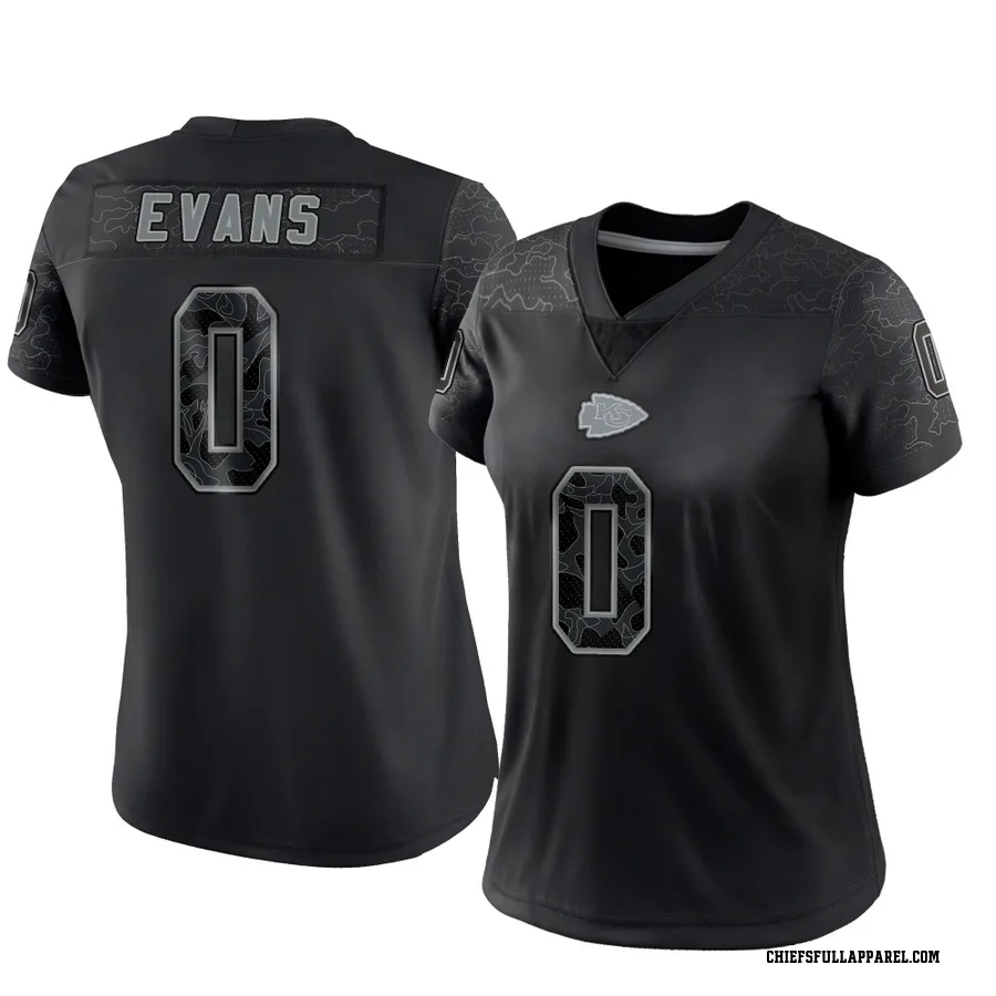 Omari Evans Kansas City Chiefs Women's Limited Reflective Nike Jersey - Black
