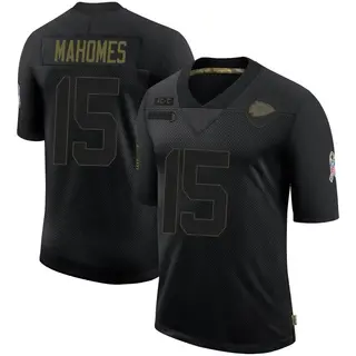 Patrick Mahomes Kansas City Chiefs Men's Limited 2020 Salute To Service Nike Jersey - Black