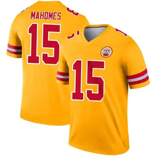 Patrick Mahomes Kansas City Chiefs Youth Legend Inverted Nike Jersey - Gold
