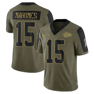 Patrick Mahomes Kansas City Chiefs Youth Limited 2021 Salute To Service Nike Jersey - Olive