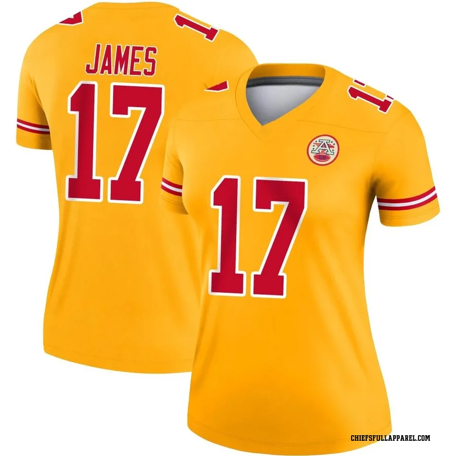 Richie James Kansas City Chiefs Women's Legend Inverted Nike Jersey - Gold
