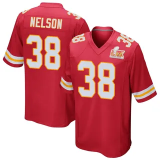 Steven Nelson Kansas City Chiefs Men's Game Team Color Super Bowl LIX Nike Jersey - Red