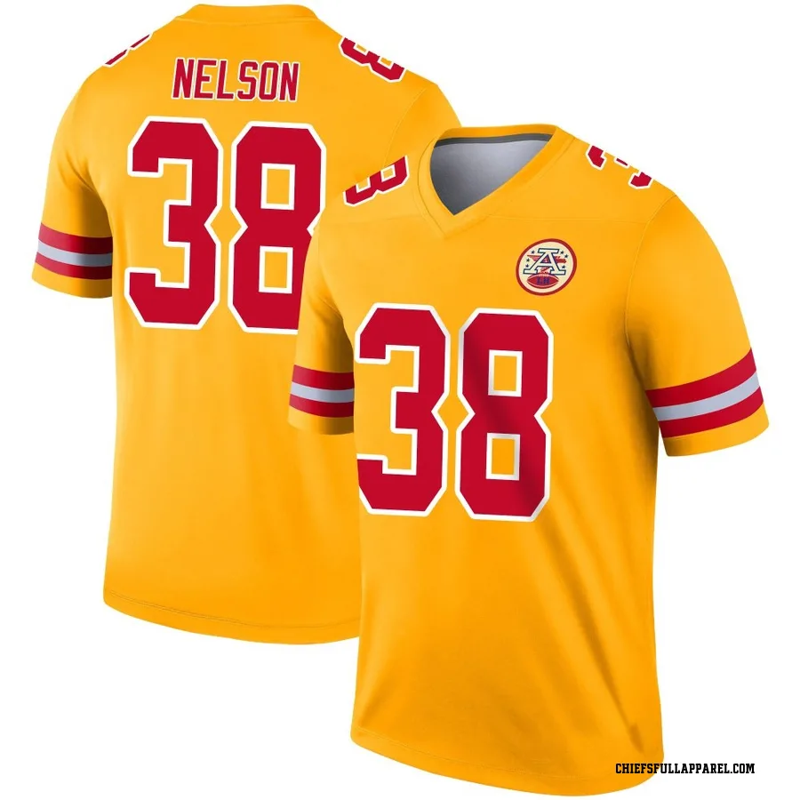 Steven Nelson Kansas City Chiefs Men's Legend Inverted Nike Jersey - Gold