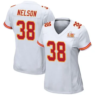 Steven Nelson Kansas City Chiefs Women's Game Super Bowl LIX Nike Jersey - White