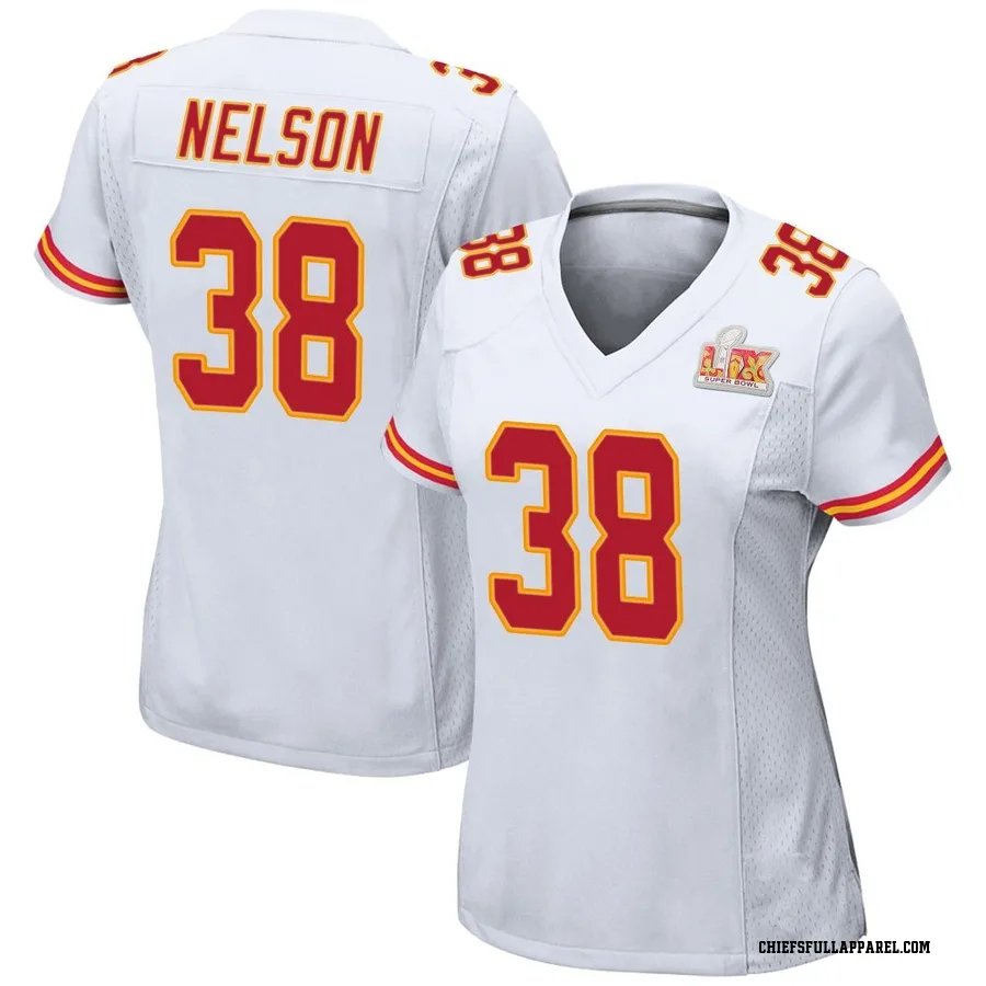 Steven Nelson Kansas City Chiefs Women's Game Super Bowl LIX Nike Jersey - White