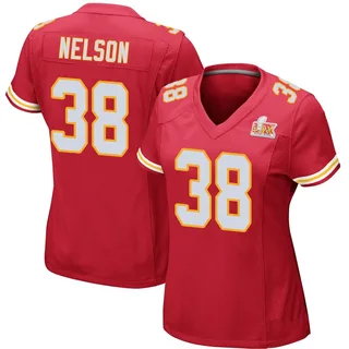 Steven Nelson Kansas City Chiefs Women's Game Team Color Super Bowl LIX Nike Jersey - Red
