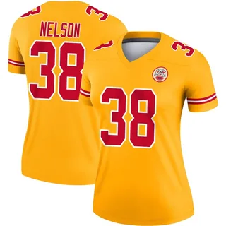 Steven Nelson Kansas City Chiefs Women's Legend Inverted Nike Jersey - Gold