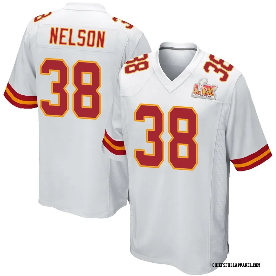 Steven Nelson Kansas City Chiefs Youth Game Super Bowl LIX Nike Jersey - White