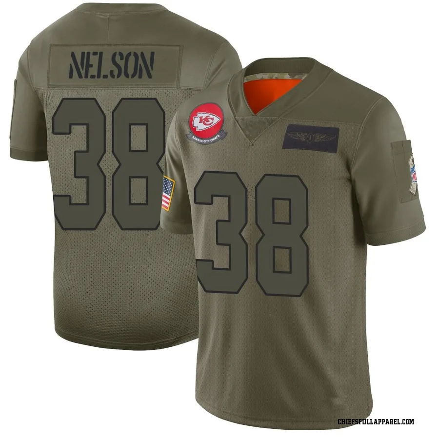 Steven Nelson Kansas City Chiefs Youth Limited 2019 Salute to Service Nike Jersey - Camo
