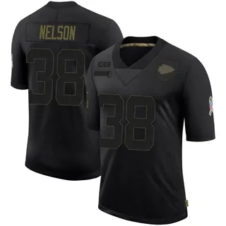 Steven Nelson Kansas City Chiefs Youth Limited 2020 Salute To Service Nike Jersey - Black