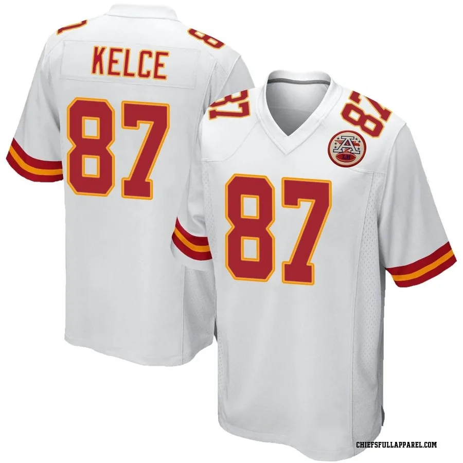 Travis Kelce Kansas City Chiefs Men's Game Nike Jersey - White