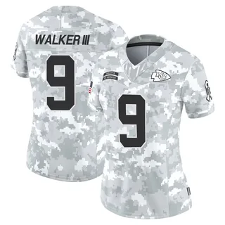 Women's Kenneth Walker III Kansas City Chiefs Women's Limited Arctic Camo 2024 Salute to Service Nike Jersey