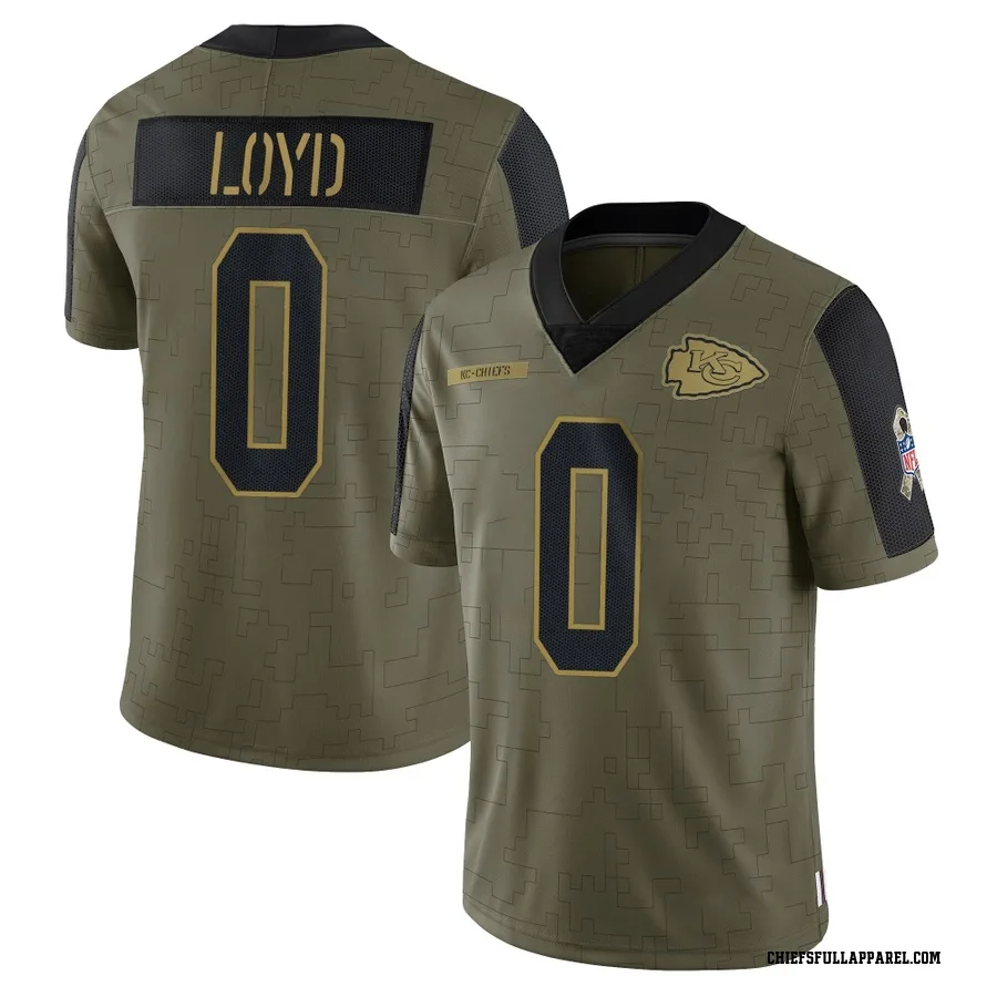 Xavier Loyd Kansas City Chiefs Men's Limited 2021 Salute To Service Nike Jersey - Olive